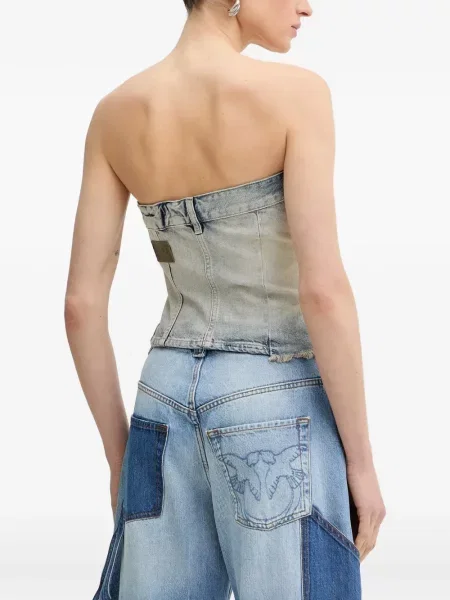 Top Armani Exchange asimetric albastru