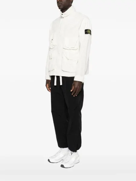 Geacă Stone Island cu strasuri alb