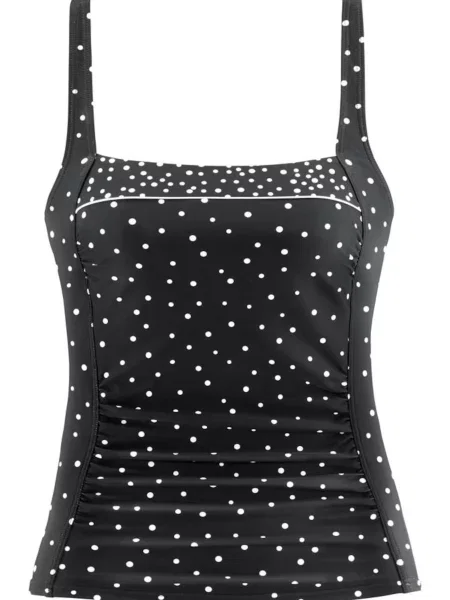 LASCANA Tankini top negru alb
