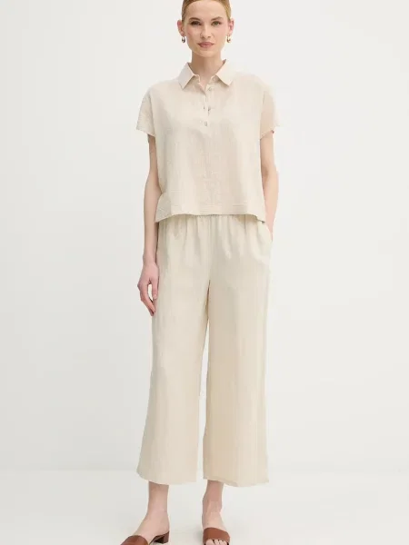 Блузка United Colors of Benetton однотонна бежевий