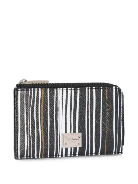 Ριγέ πορτοφόλι Dolce & Gabbana με σχέδιο μαύρο