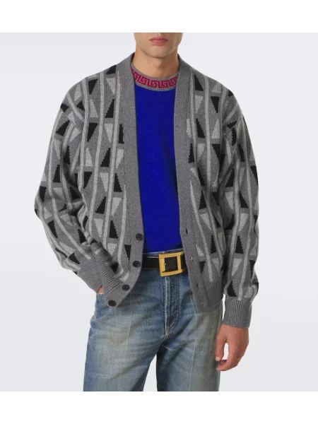 Cardigan Versace de lână gri