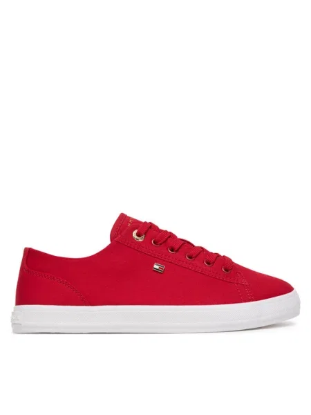 Tommy Hilfiger Superge Th Foxing Sneaker Canvas rdeča