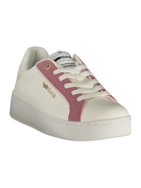 Sneakersy Gas na platformie białe