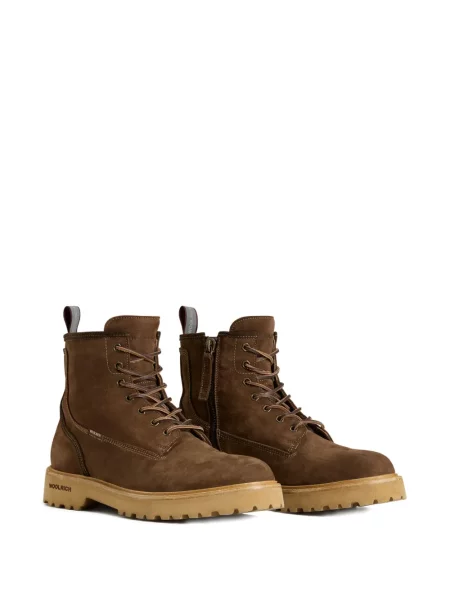 Botine Woolrich cu șireturi din dantelă maro