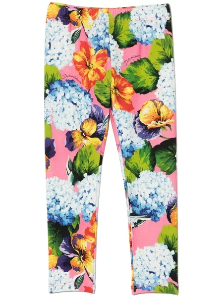Legginsy dziecięce Dolce And Gabbana różowe