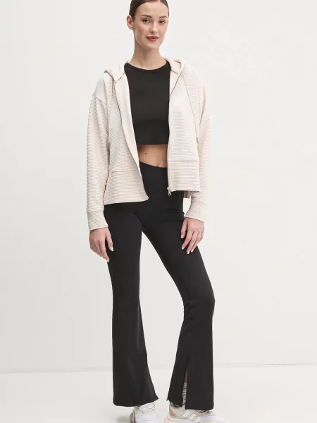 Dkny bluza z kapturem gładka beżowy