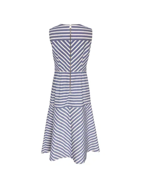 Rochie midi Carolina Herrera cu dungi albastru