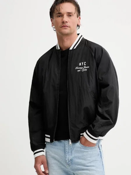 Tommy Jeans geacă bomber de tranzitie negru