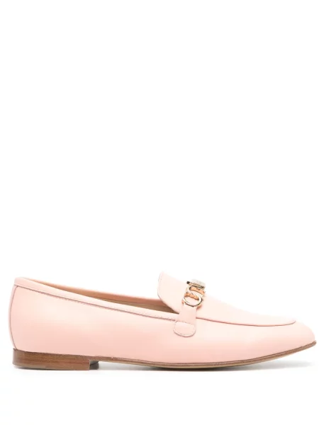 Pantofi loafer Casadei din piele roz