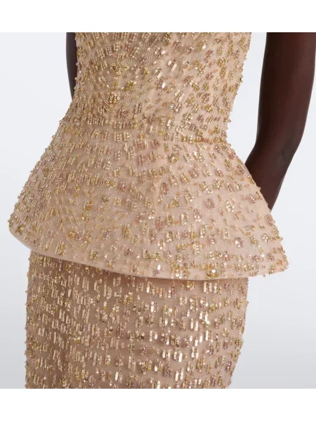 Rochie Monique Lhuillier bej