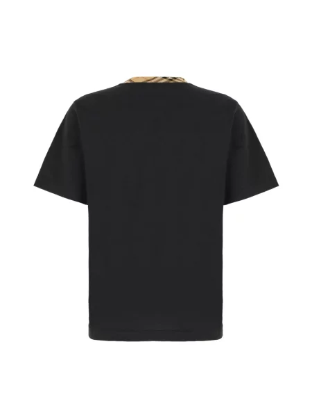 Koszulka Burberry w kratę czarna