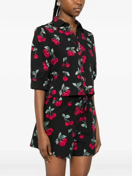 Cămașă Twinset cu imagine negru