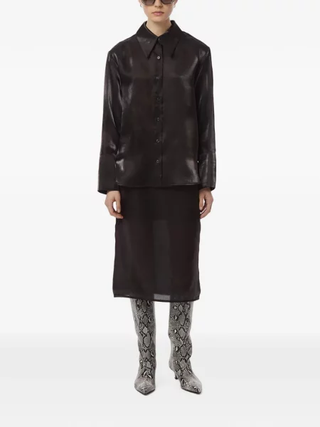Cămașă Apparis din organza negru