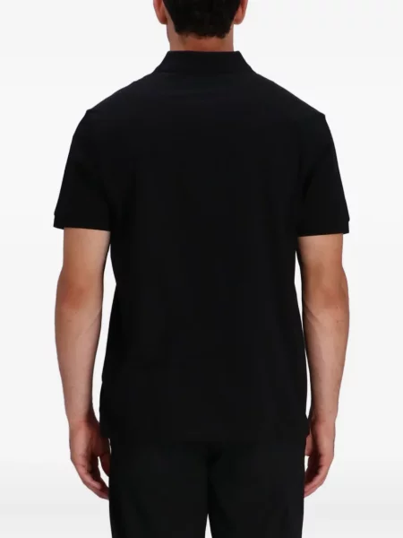 Tricou polo Boss cu broderie negru