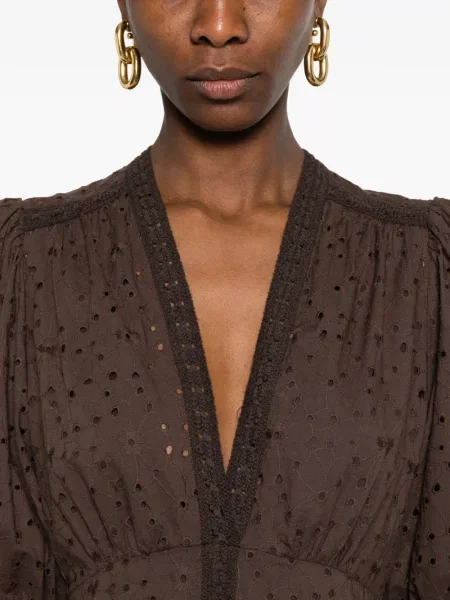 Rochie midi Twinset până la genunchi de costum maro