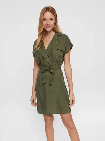 Košeľové šaty Noisy May khaki