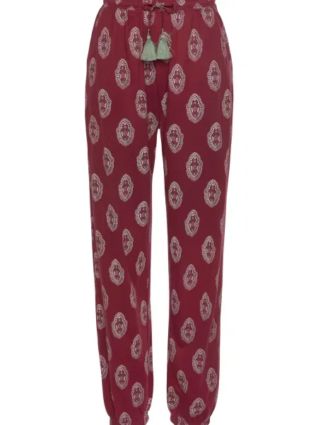 S.Oliver Pantaloni roz / roșu / negru alb