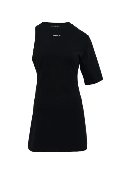 Mała sukienka mini Bonbom z dżerseju garniturowa czarna