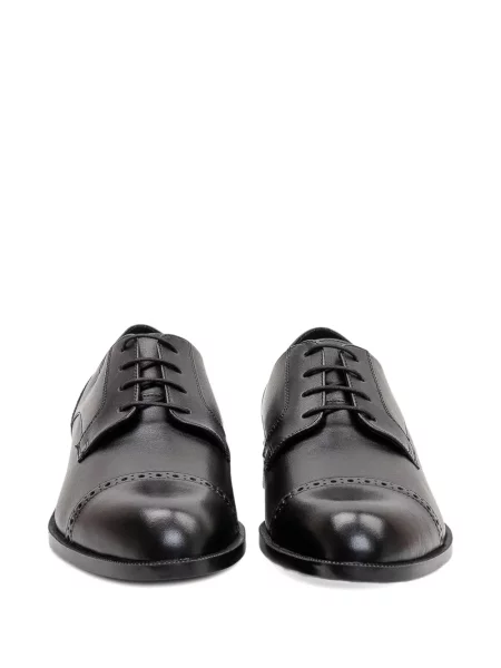 Brogue cipele Boss s vezicama s čipkom crna