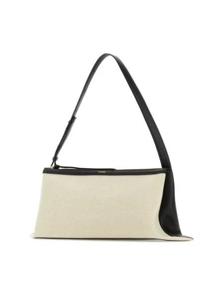 Torebka Jil Sander płócienna beżowa