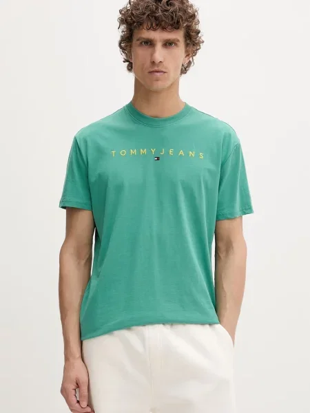 Tommy Jeans t-shirt ανδρικό πράσινο