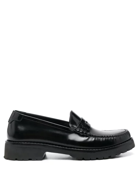Pantofi loafer Saint Laurent fără toc negru