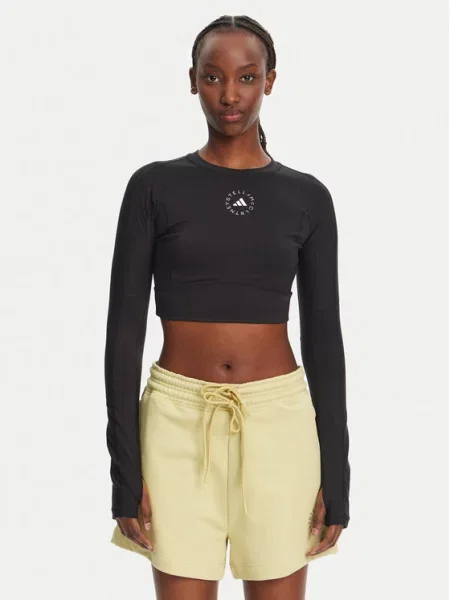 Adidas by Stella McCartney Funkční tričko Stella McCartney TrueStrength Černá bílé