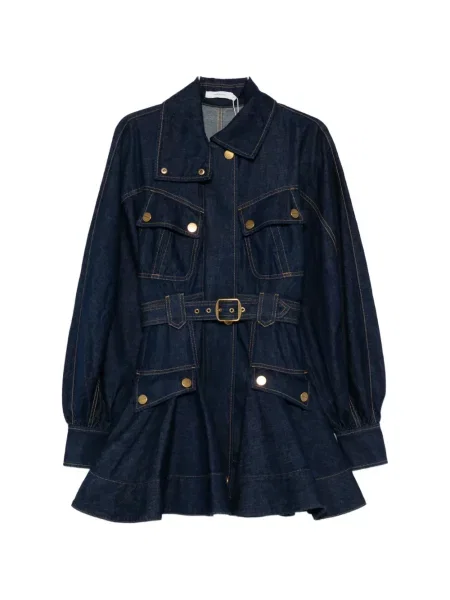 Sukienka jeansowa Zimmermann garniturowa niebieska