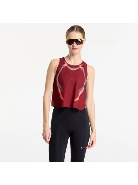 Tílko Nike AeroSwift Dri-FIT ADV Cropped Running Tank Top Team Red/ Black/ Black S černé