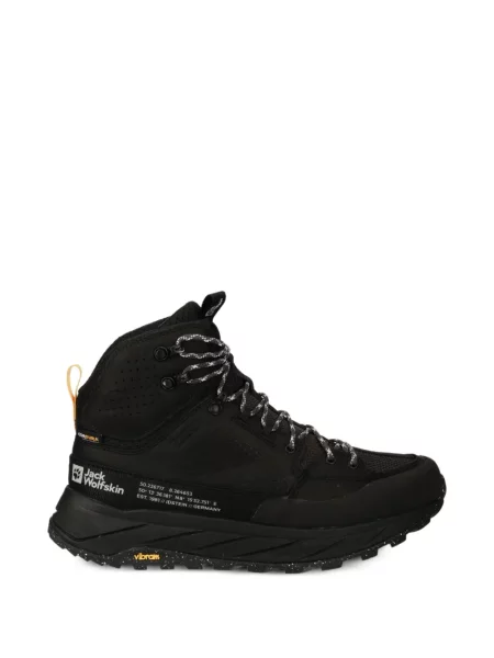 Zkrácené tenisky Jack Wolfskin s perforací černé