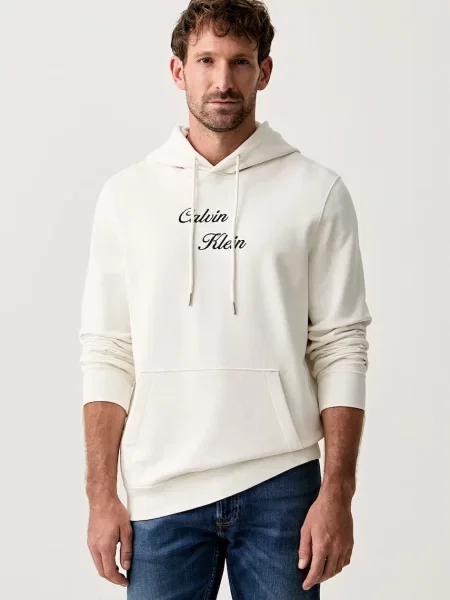 Calvin Klein Jeans hanorac cu glugă pentru bărbați din negru