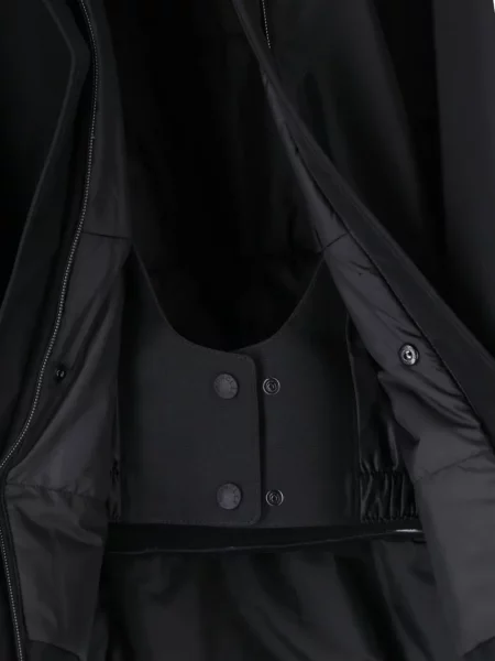 Ски яке Moncler Grenoble с качулка черно