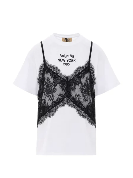 Tricou Aniye By din dantelă alb