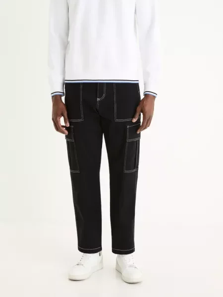 Pantaloni cargo Celio negru