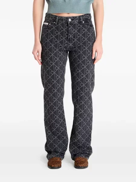 Blugi drepți Calvin Klein negru