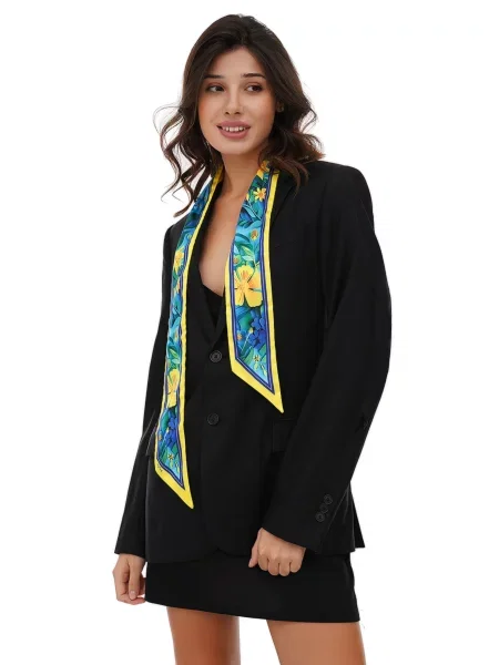 MyScarf Basic Краватка Унісекс Синьо-жовтий Шовк жовта