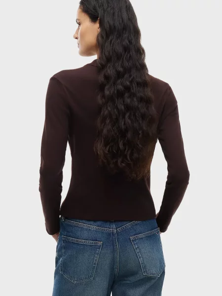 Лонгслів Tommy Hilfiger коричневий