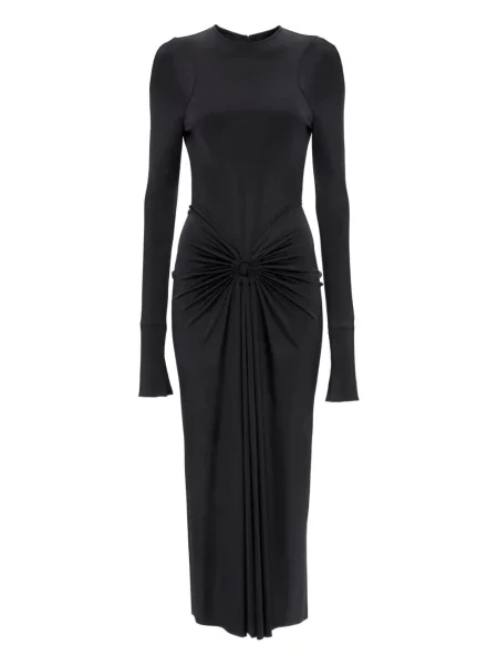 Rochie maxi Victoria Beckham până la genunchi de costum negru