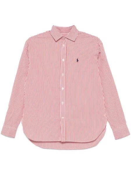 Ριγέ polo Polo Ralph Lauren με κέντημα μπλε