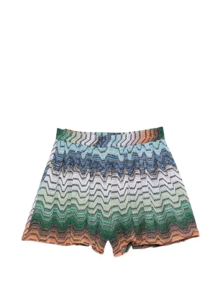 Pantaloni scurți Missoni tricotate verde