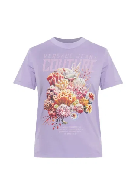 Tricou Versace Jeans Couture violet