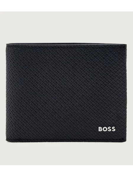 BOSS BLACK De piele portofel negru