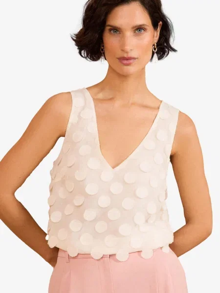 Top Love & Roses alb