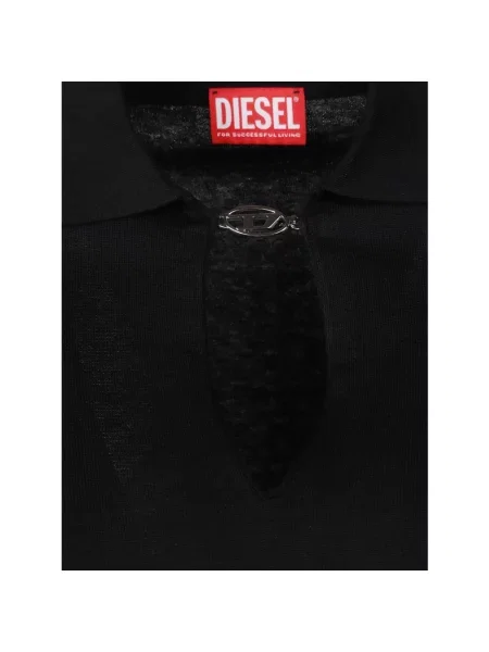 Dzianinowy sweter Diesel czarny