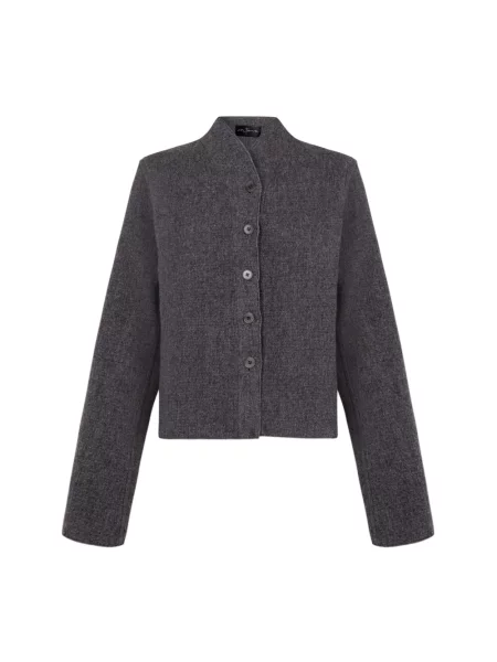 Marynarka Cortana z kaszmiru dwustronna szara