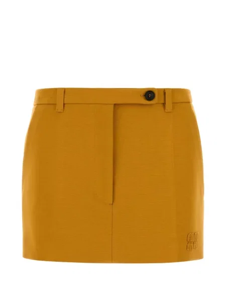 Mała mały spódnica mini Miu Miu ze stretchu żółta
