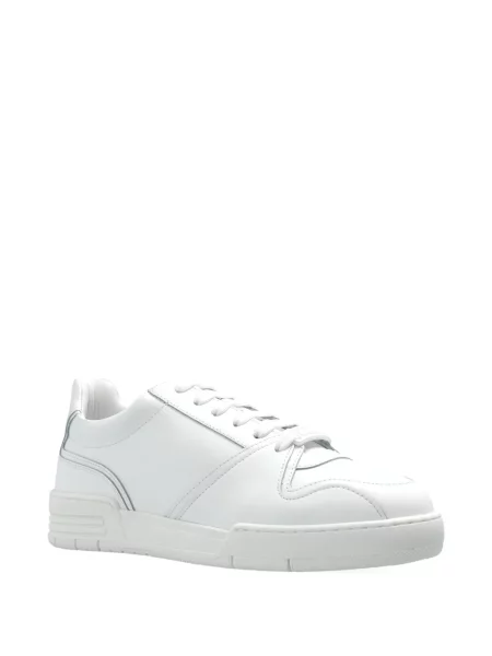 Sneakerși Moschino cu șireturi din dantelă alb