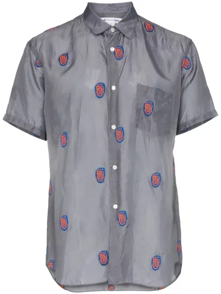 Cămașă Comme Des Garçons Shirt cu broderie scurtă gri