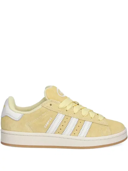 Pruhované slip on tenisky Adidas Campus s výšivkou bílé